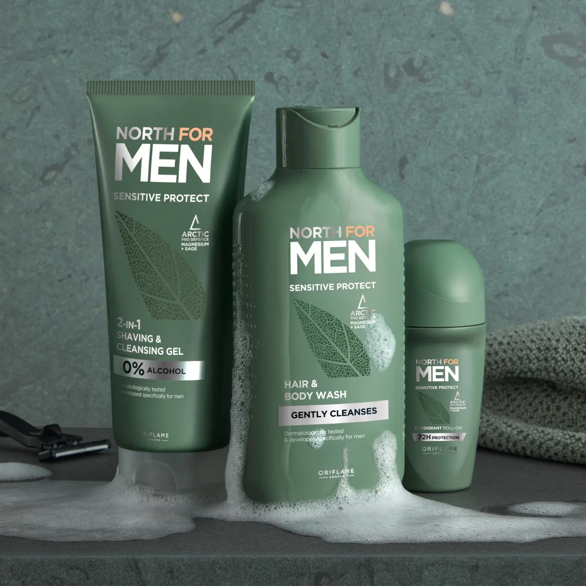 Шампунь для волос и тела для чувствительной кожи North For Men Sensitive Protect