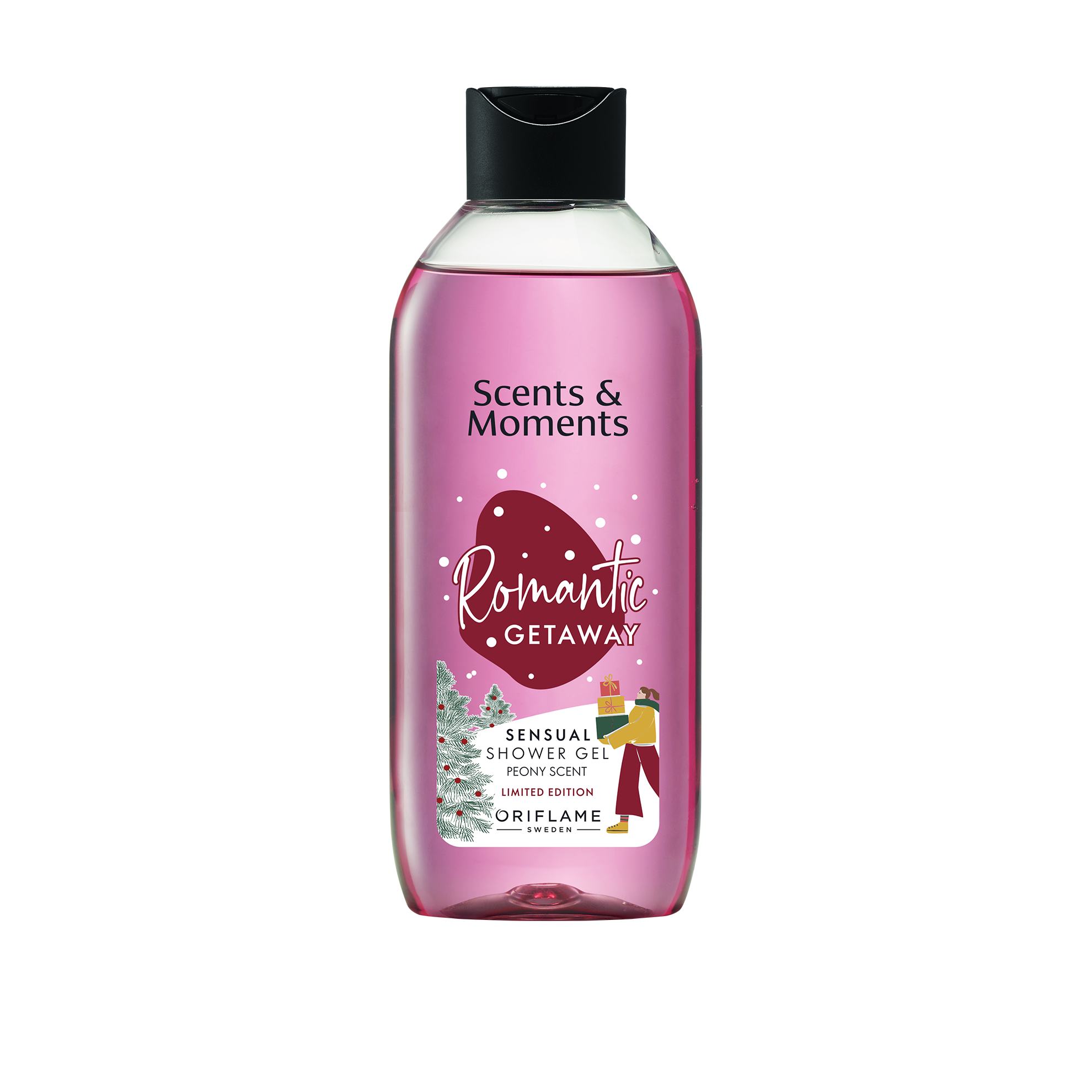 44589 Чувственный гель для душа с пионом Scents & Moments. Праздничный выпуск