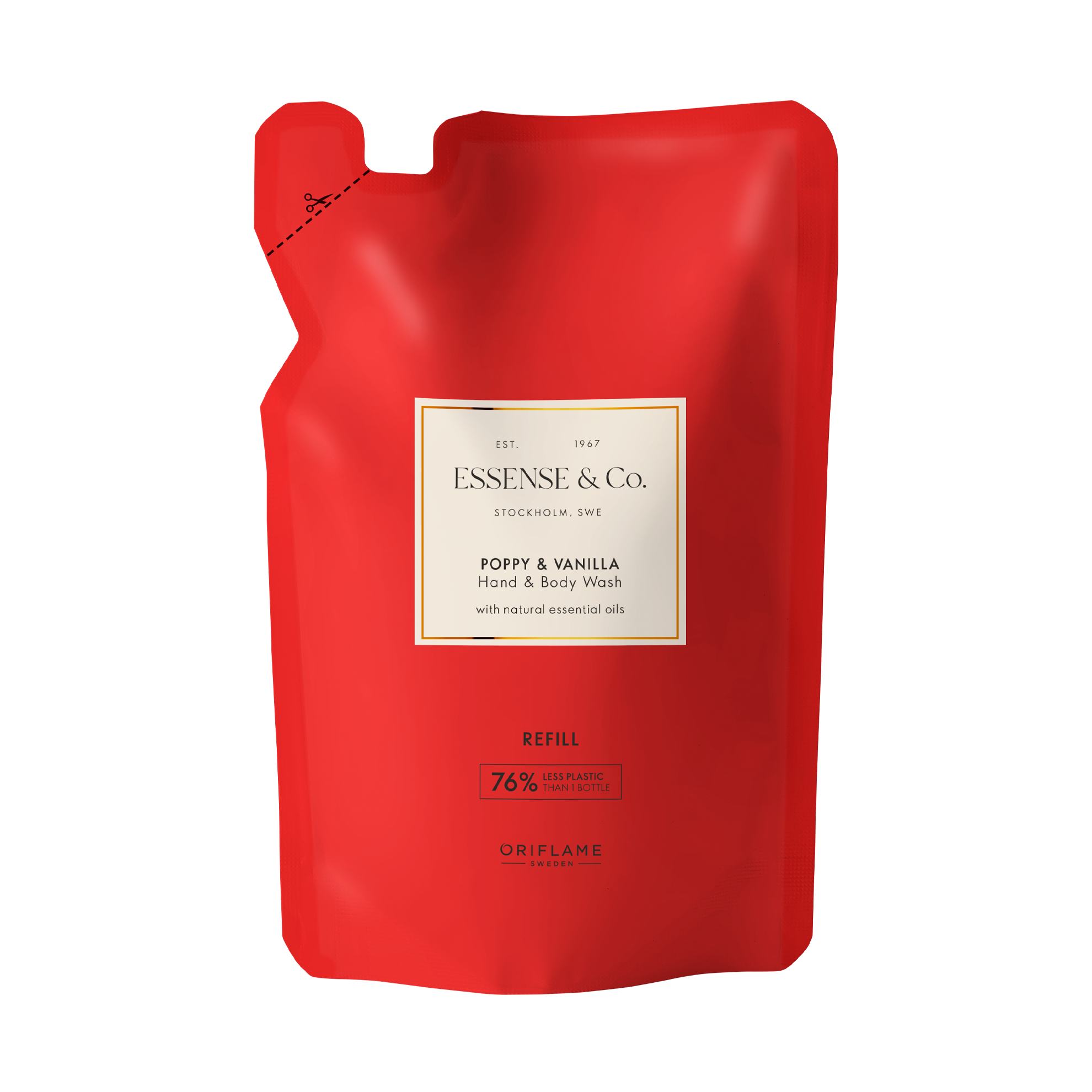 47450 Жидкое мыло для рук и тела с диким маком и ванилью Essense & Co. [Эссенс энд Коу] (рефил)