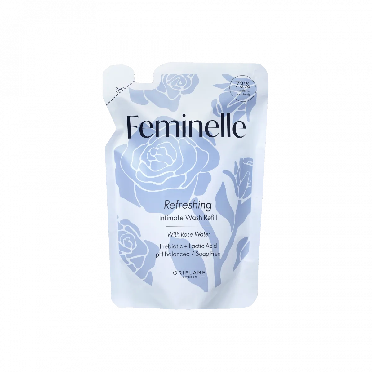 Освежающий гель для интимной гигиены с розовой водой Feminelle (рефил)