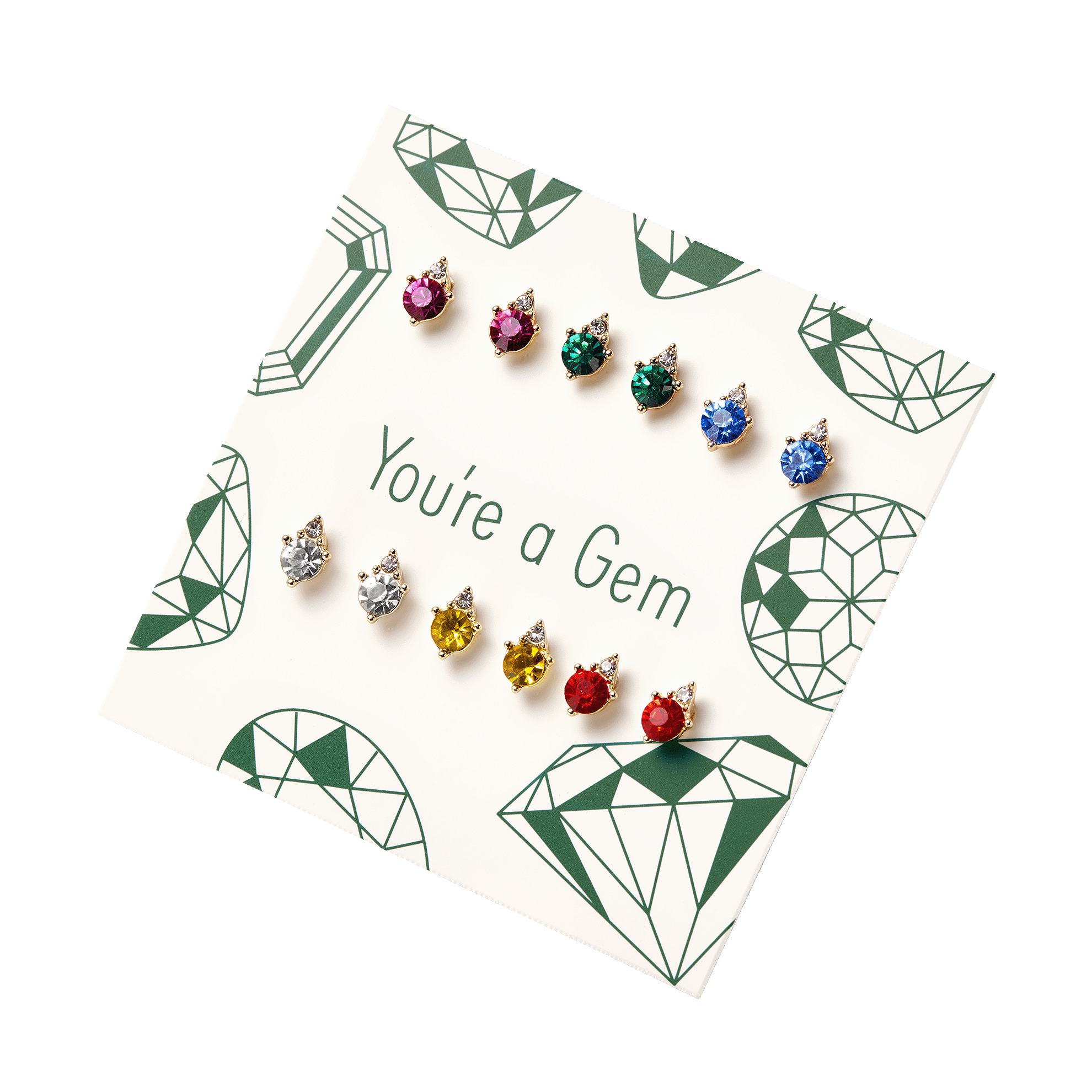 47625 Набор разноцветных серёг-пусетов