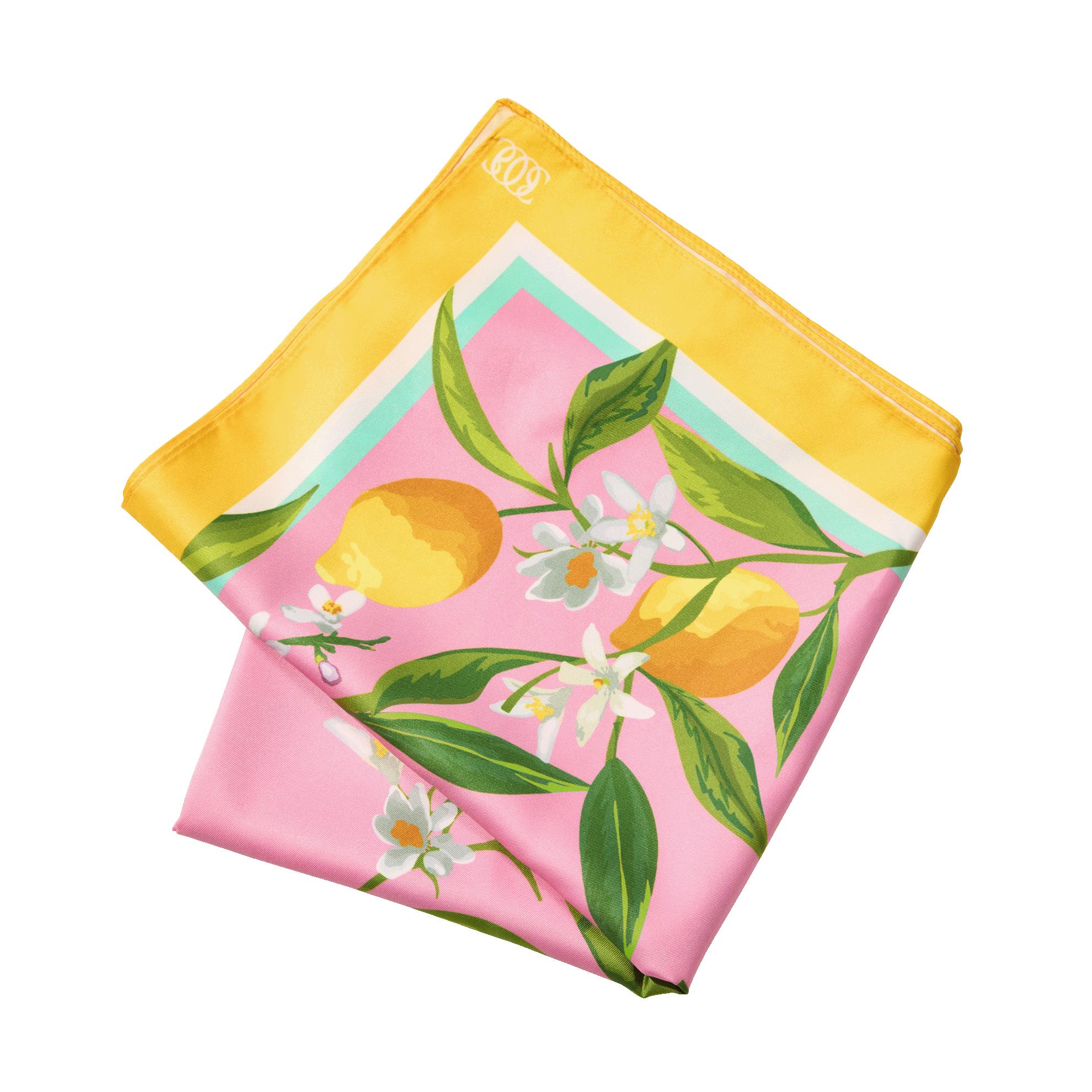 47882 Палантин с цветущими лимонами