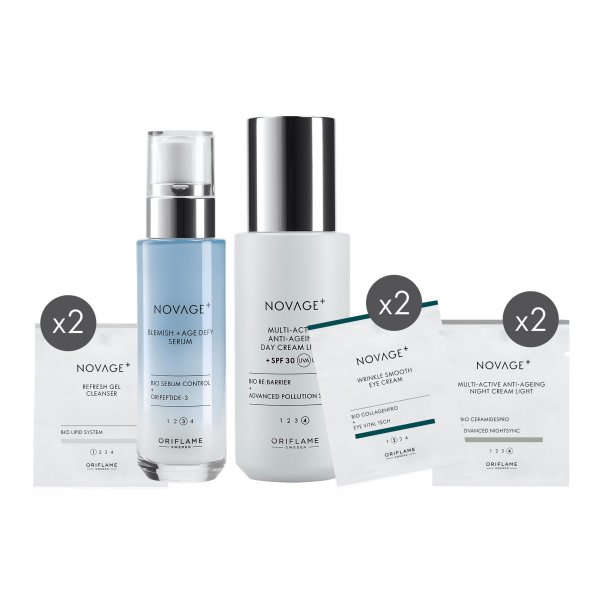 Пробный комплексный антивозрастной уход для проблемной кожи Novage+ Blemish + Age Defy [Блэмиш + Эйдж Дефай]