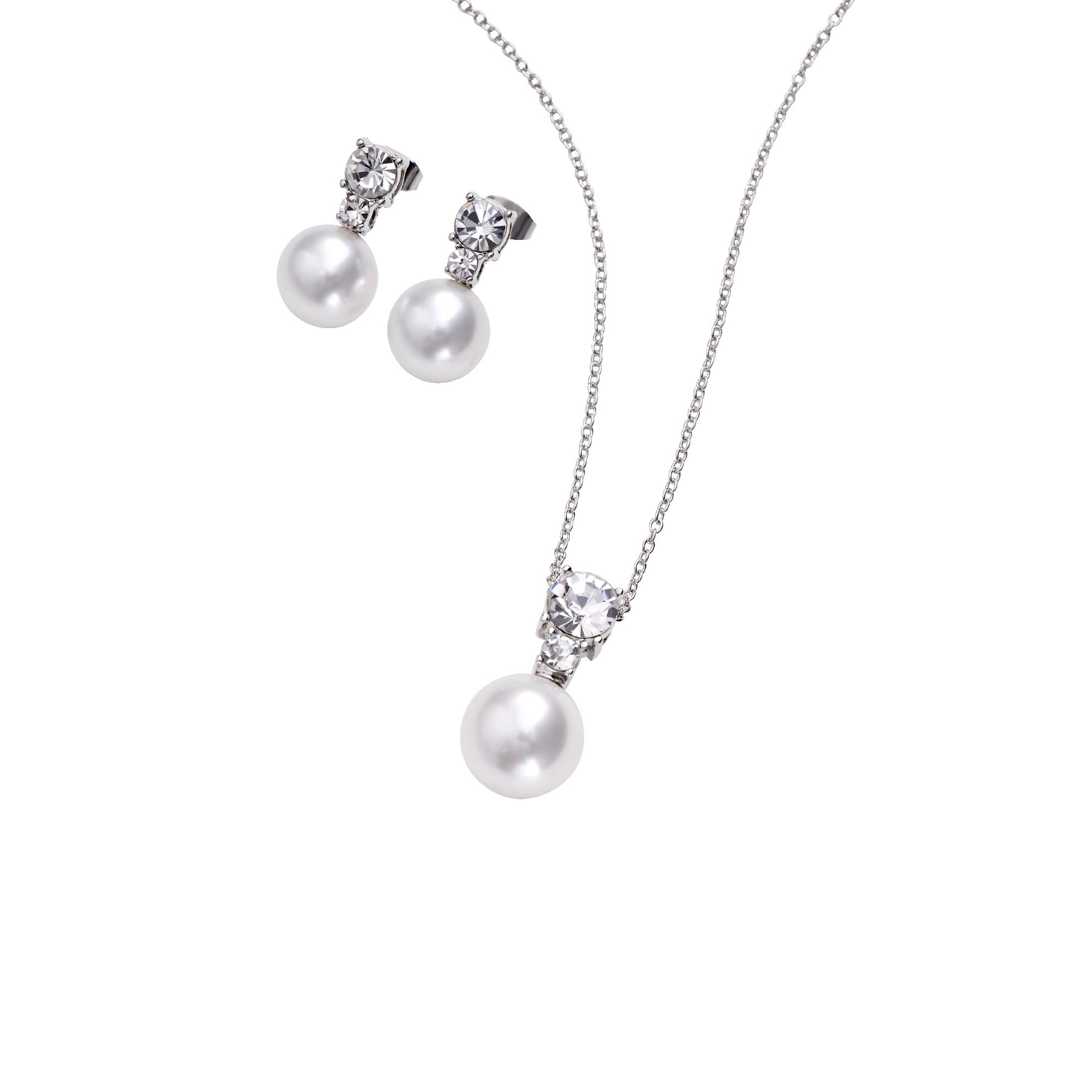 48579 Набор украшений с жемчужными бусинами